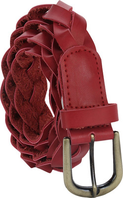 

Jainsons Women Casual Red Genuine Leather Belt