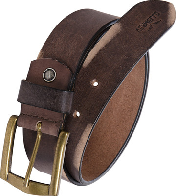 

Vermello Men Casual Brown Genuine Leather Belt