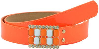 

Antiformal Women Party, Casual Orange Artificial Leather Belt