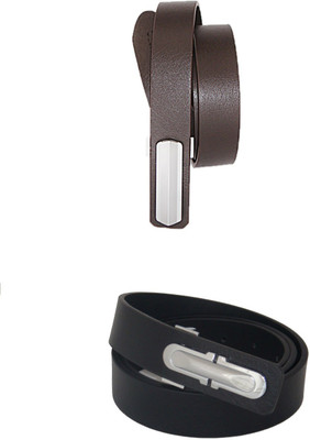 

SFA Men Formal Black Artificial Leather Belt, Blackandbrown741810