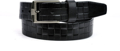 

Pellezzari Men Casual Black Genuine Leather Belt