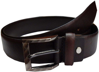 Navaksha Men Formal Brown Artificial Leather Reversible Belt