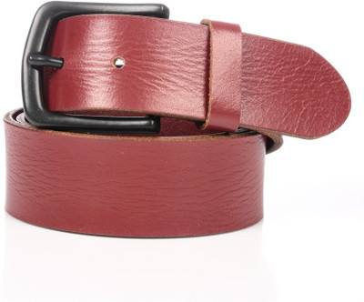 

Walletsnbags Men Casual Red Genuine Leather Belt, Red- b 57