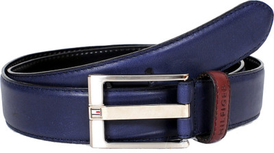 

Tommy Hilfiger Men Casual, Formal Blue Genuine Leather Belt, Navy
