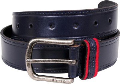 

Tommy Hilfiger Men Casual, Formal Blue Genuine Leather Belt, Navy