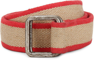 

Tommy Hilfiger Men Beige, Red Belt, Tango red