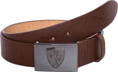

Puma Men Casual Brown Genuine Leather Belt, Chestnut