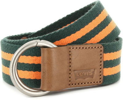 

Levi's Men Green, Orange Canvas Belt, Olive and orange