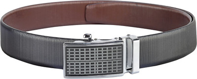 

Teakwood Men Casual Black Genuine Leather Reversible Belt