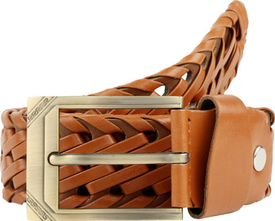 

Variksh Men Casual Brown, Tan Artificial Leather Belt