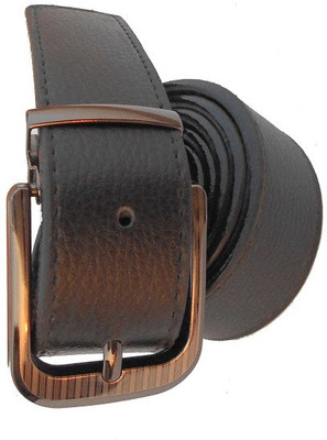 

AmahapGlamourDaze Men Formal Black Artificial Leather Belt