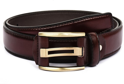 

Buckle Up Men Formal Maroon Artificial Leather Belt