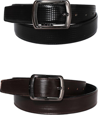 

Lenin Men Casual Brown Genuine Leather Reversible Belt