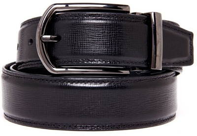 

Walletsnbags Men Formal Black Genuine Leather Belt, Black-36