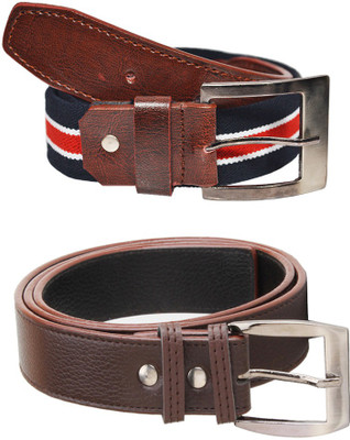 

Elligator Men Casual, Party, Formal Multicolor Artificial Leather, Fabric Belt