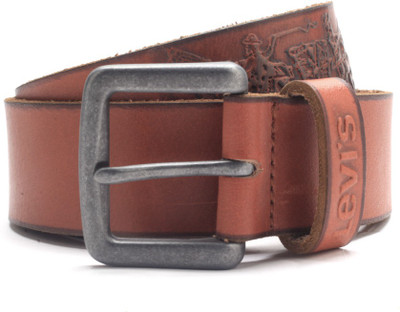 Levi's Men Tan Genuine Leather Belt