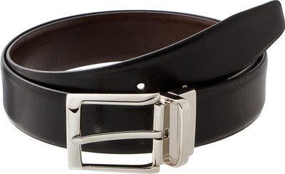

Gildermen Men Formal Black Genuine Leather Reversible Belt