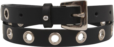 

Aditi Wasan Women Black Genuine Leather Belt