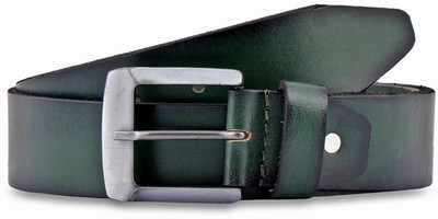 

Buckle Up Men Casual Green Genuine Leather Belt