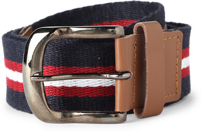 

People Men Blue Genuine Leather Belt, Navy