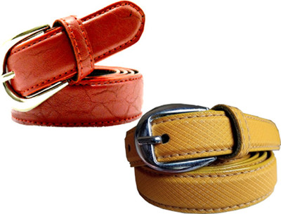 

Wholesome Deal Women Casual Multicolor Synthetic Belt, Yellow and red