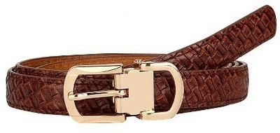 

Lino Perros Women Casual Brown Artificial Leather Belt, Light brown