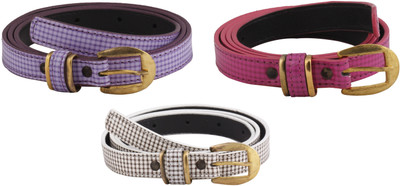 

SRS Women Casual Pink, Purple, White Artificial Leather Belt, Pink-purple-white-135
