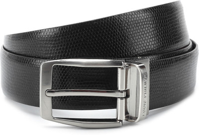 

Louis Philippe Men Brown, Black Metal Reversible Belt, Black and brown