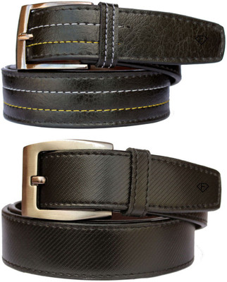 

Fashius Men Black Artificial Leather Belt, Black-01