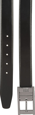 

Teakwood Men Casual Black Genuine Leather Reversible Belt
