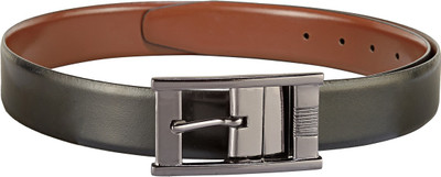 

Teakwood Men Casual Black Genuine Leather Reversible Belt