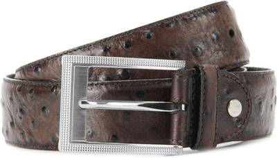 

Van Heusen Men Brown Metal Belt, Ostritch brown