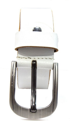 

Moochies Men Formal, Party, Casual White Genuine Leather Belt