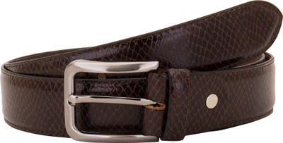 

Valbone Men Casual Brown Genuine Leather Belt, Dark brown;gold