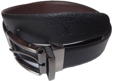 

eXcorio Men Formal Black Genuine Leather Reversible Belt, Black;brown