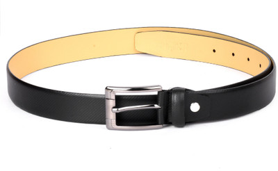 

Buckle Up Men Black Genuine Leather Belt