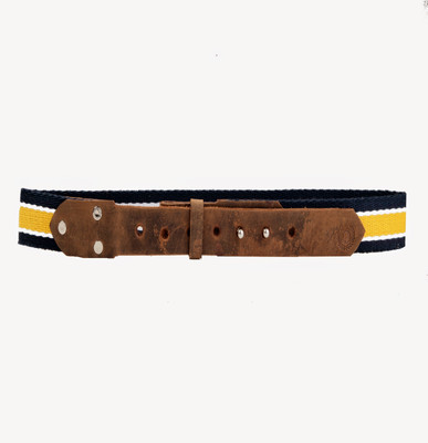 

99Cells Men Casual Multicolor Fabric Belt, Yellow