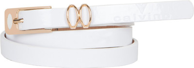 

Calvino Women Casual, Formal White Artificial Leather Belt