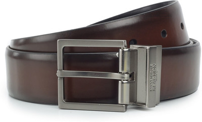 

Kenneth Cole Men Black, Brown Genuine Leather, Artificial Leather, Metal Reversible Belt, Brown and black