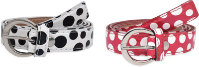 

SRS Women Casual Red, White Artificial Leather Belt, Red-white-31