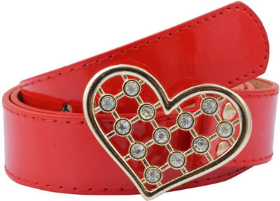 

Antiformal Women Casual Red Artificial Leather Belt