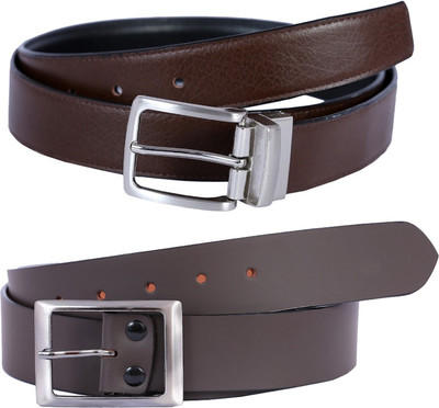 

Hardys Men Brown Genuine Leather Reversible Belt