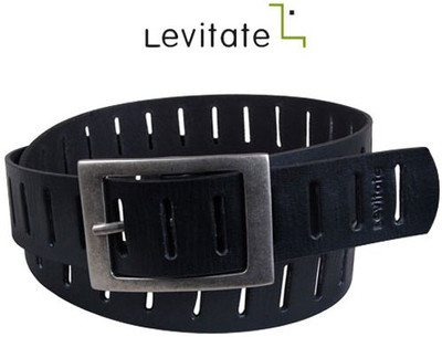 

Levitate Men Casual Black Genuine Leather Belt