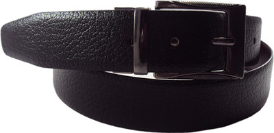 

National Leathers Men Party Multicolor Genuine Leather Reversible Belt, Black brown