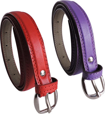 

Elligator Women Casual, Formal, Party Purple, Red Artificial Leather Belt, Purple-06