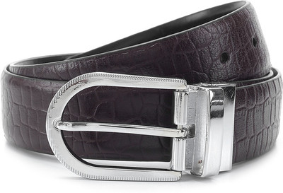 

Louis Philippe Men Black, Brown Metal Reversible Belt, Black and brown