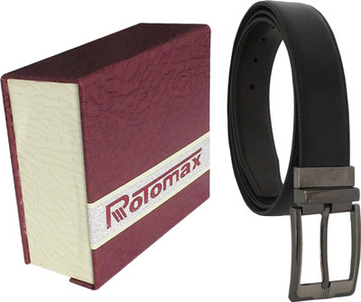 

Rotomax Men Black Artificial Leather Reversible Belt