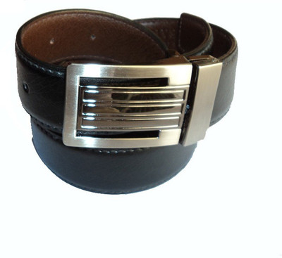 

Mode Boys Casual, Formal Black Genuine Leather Reversible Belt, Black-37