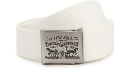 

Levi's Men White Canvas Belt