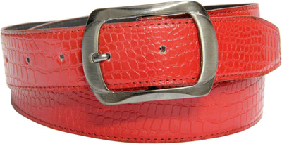 

Skyways Men Evening/Party, Casual Red Artificial Leather Belt, Red-02